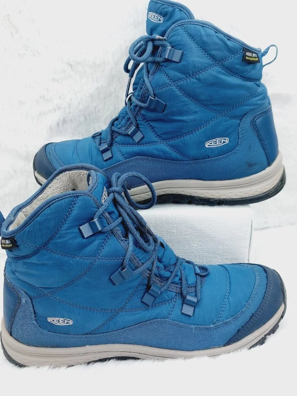 KEEN Women's Stellar Majolica Blue Terradora Ankle Waterproof Boots Size 9.5